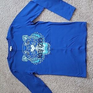 EUC KENZO Boys Long Sleeve Logo Tiger Graphic T-Shirt size 14